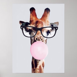 PÓSTER GIRAFFE UTILIZANDO VIDRIOS DEGUSTANDO UN BURBUJA R