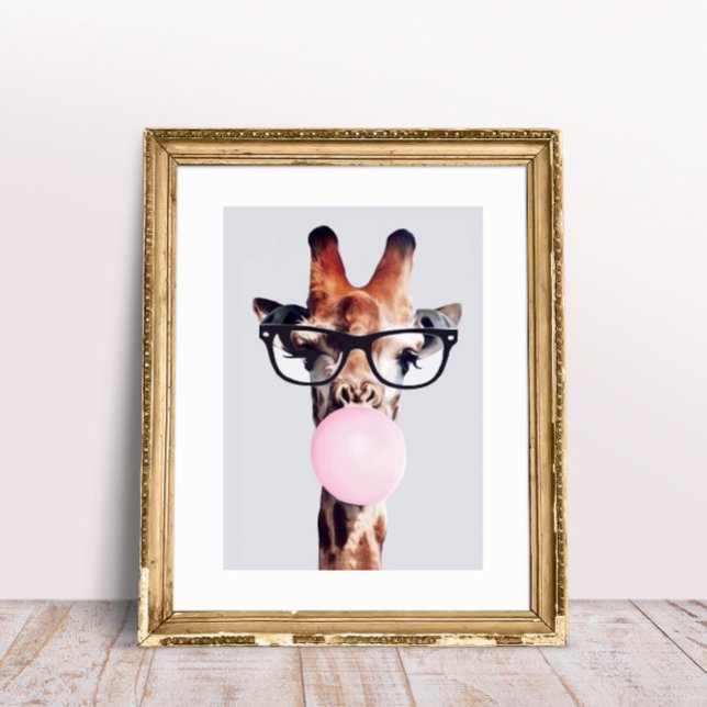 PÓSTER GIRAFFE UTILIZANDO VIDRIOS QUE LLEVAN UN BUBLEGUM  (Subido por el creador)