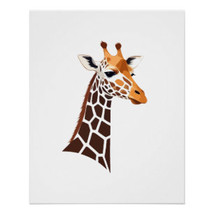 Póster Giraffe Vector Arte Animal Gráfico urbano moderno