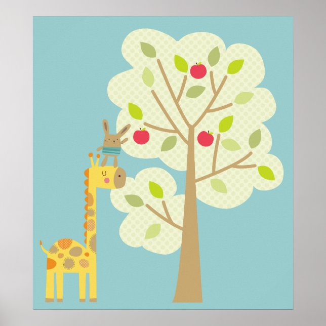 Póster Giraffe y Bunny (Frente)