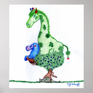 Póster Giraffe y Platypus
