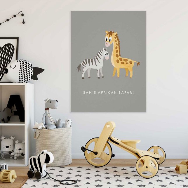 Póster Giraffe y Poster de animales salvajes de cebra (Subido por el creador)