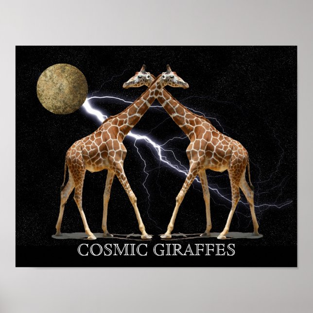 PÓSTER GIRAFFES COSMIC 2 (Frente)