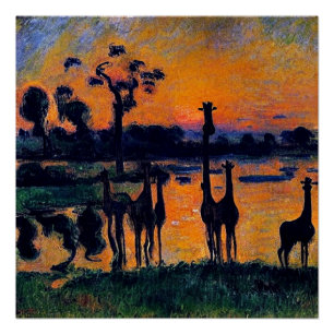 Póster Giraffes de Silhouett