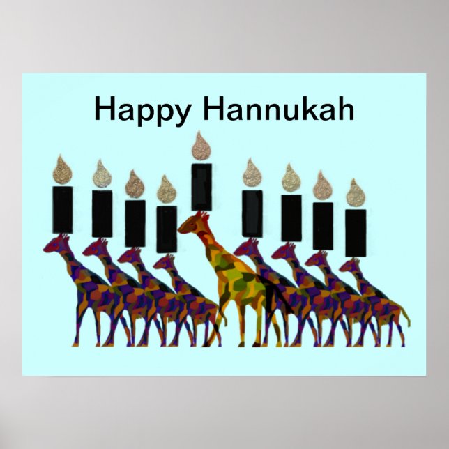 Póster Giraffes Hannukah Print (Frente)