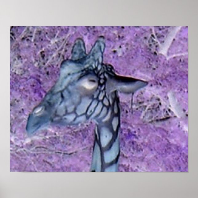 Póster Giraffes moradas (Frente)