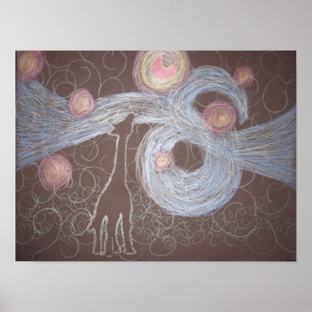 Póster Giraffey Night (Frente)