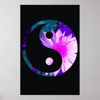 Póster Girasol arco iris Yang