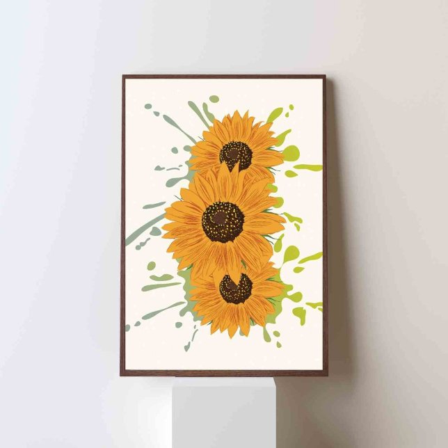 Póster girasol colorido (Subido por el creador)