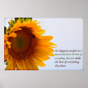 Póster Girasol con el mensaje
