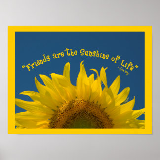 Póster Girasol de amistad