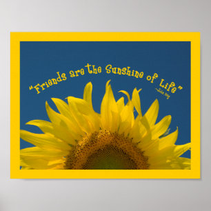 Póster Girasol de amistad