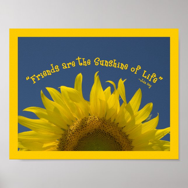 Póster Girasol de la Amistad (Frente)