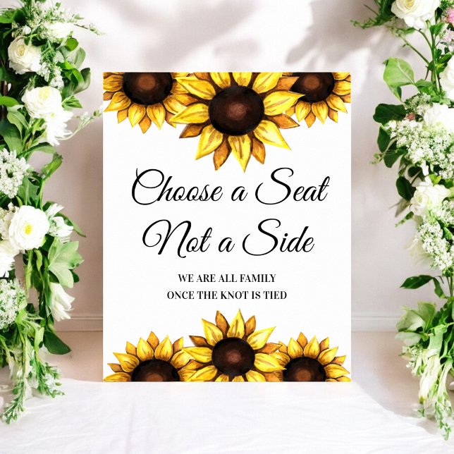 Póster Girasol Elija un Rótulo Boda de asiento Poster (Subido por el creador)