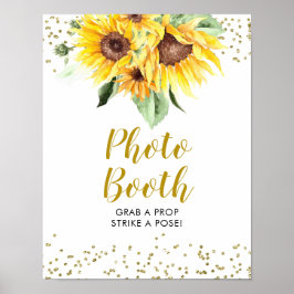 Póster Girasol en camino Baby Shower Photo Booth