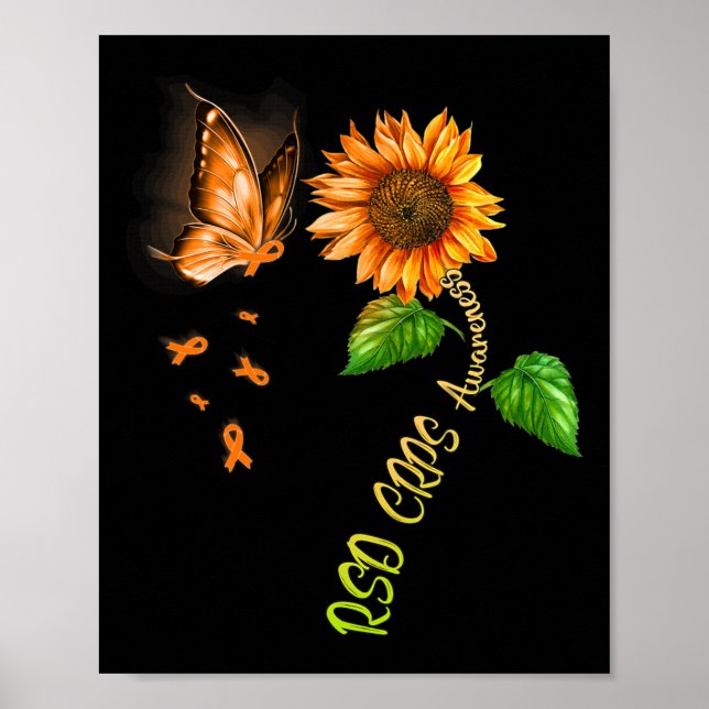 Póster Girasol Mariposa Rsd Crps Conciencia  (Frente)