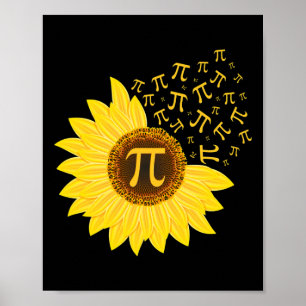 Póster Girasol Pi Day - 3.14 - Math Teacher - Pi Number