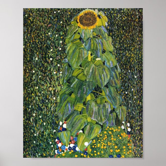 Póster Girasol por Gustav Klimt (Frente)