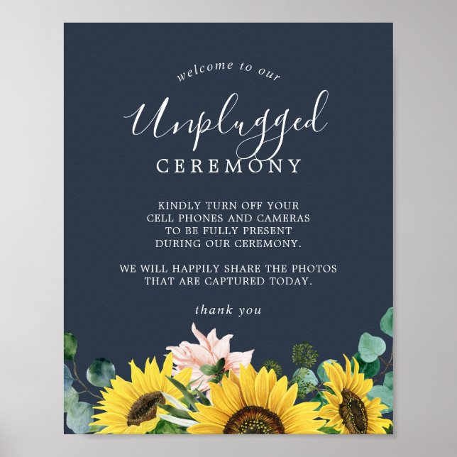 Póster Girasol ruso | Rótulo de la ceremonia de desconexi (Frente)