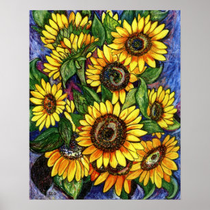 Póster Girasoles