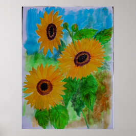 Póster girasoles