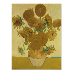 Póster Girasoles, Bodegón Pintura Al Óleo, Van Gogh