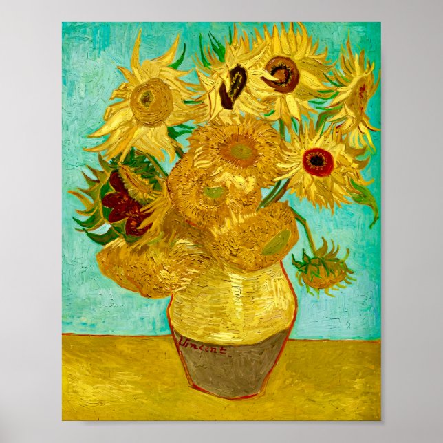 Póster Girasoles de Van Gogh  (Frente)