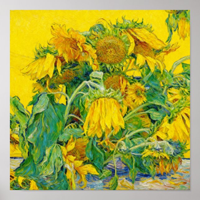 Póster Girasoles Después de Van Gogh (Frente)