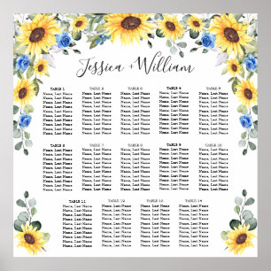 Póster Girasoles Eucalipto 14 Mesas Sillones Sillaje GRÁF