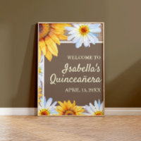 Girasoles Margarita Blanca Arpillera Quinceañera B