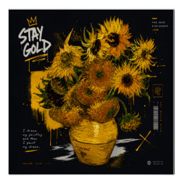 Póster Girasoles Stay Gold | Van Gogh