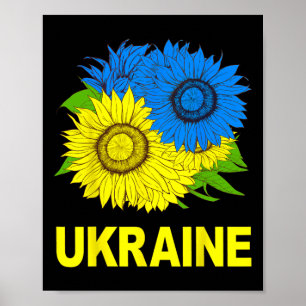 Póster Girasoles Ucranianos Símbolo Tradicional De Ucrani