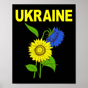 Póster Girasoles Ucranianos Símbolo Tradicional De Ucrani