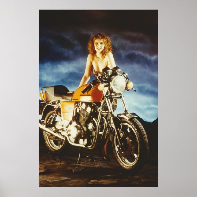 Póster Girl And Motorcycle (Frente)
