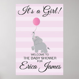 Póster Girl Baby Shower