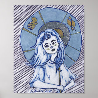 Póster Girl in Parasol