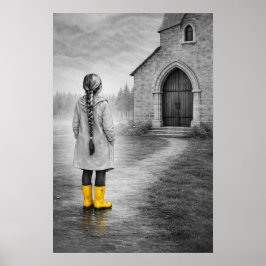 Póster Girl in Yellow Boots