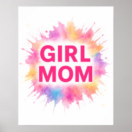 Póster Girl Mom Wall Art – Colorburst Abstract Poster 