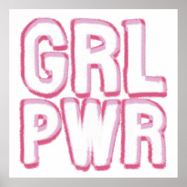 Póster Girl Power Lettering