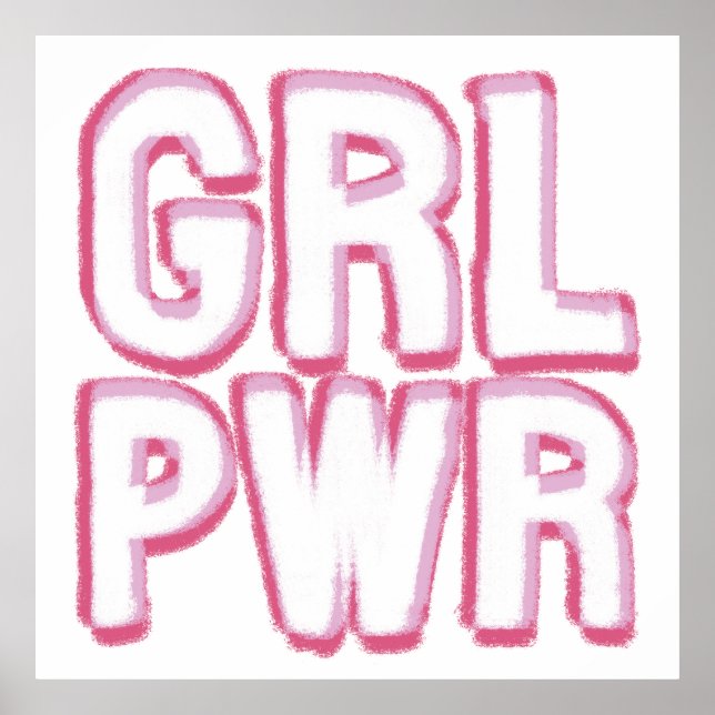 Póster Girl Power Lettering (Frente)