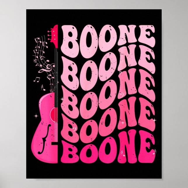 Póster Girl Retro Boone Groovy Flower First Name D 80's  (Frente)