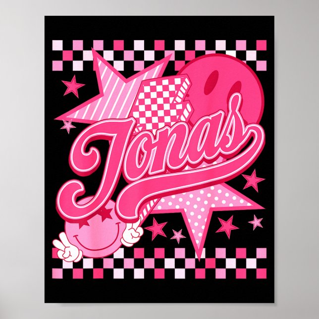 Póster Girl Retro Jonas Groovy Flower First Name D 80's  (Frente)