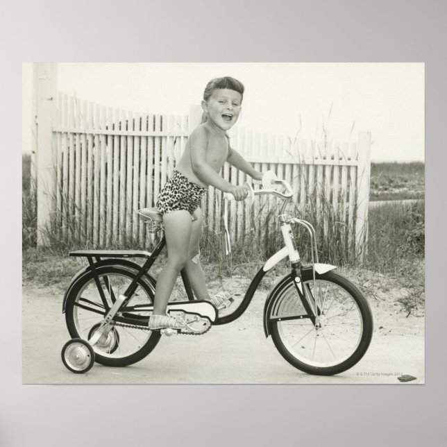 Póster Girl Riding Bicycle (Frente)