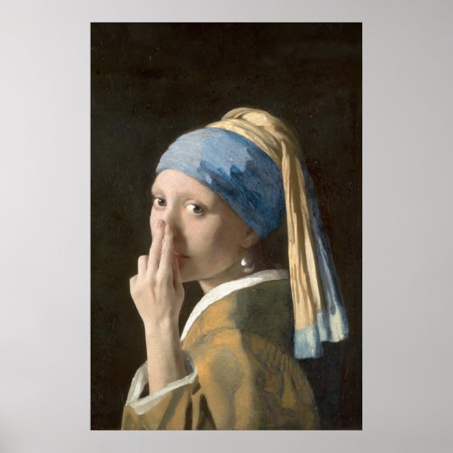 Póster Girl with a Pearl and a Bad Bathroom Smell (Frente)