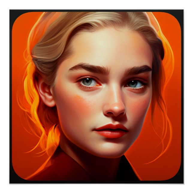 Póster Girl with blue eyes (Anverso)