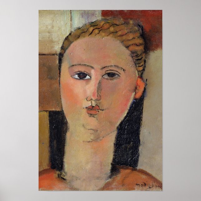 Póster Girl with red hair, 1915 (Frente)