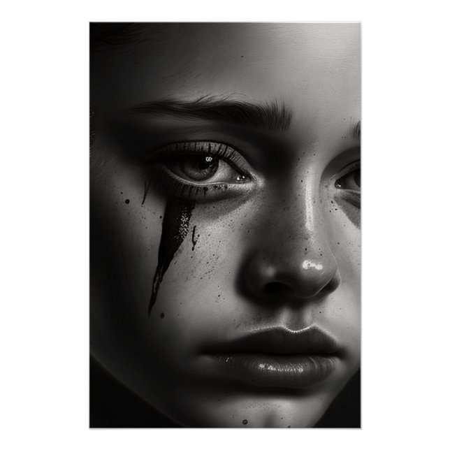 Póster Girl with tears (Anverso)