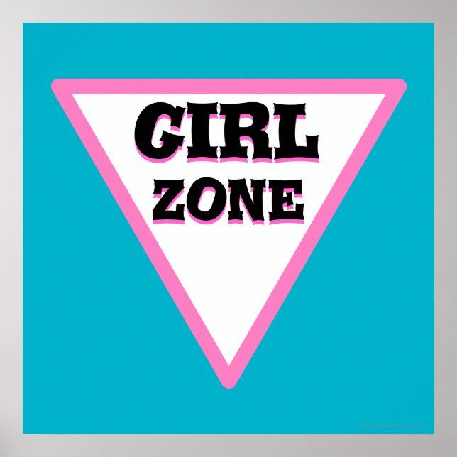 Póster Girl Zone Road Sign (Frente)