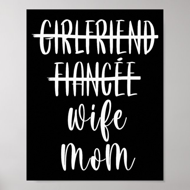 Póster Girlfriend Fiance Wife Mom New Mother Pregnancy An (Frente)