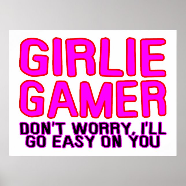 Póster Girlie Gamer se pone fácil (Frente)